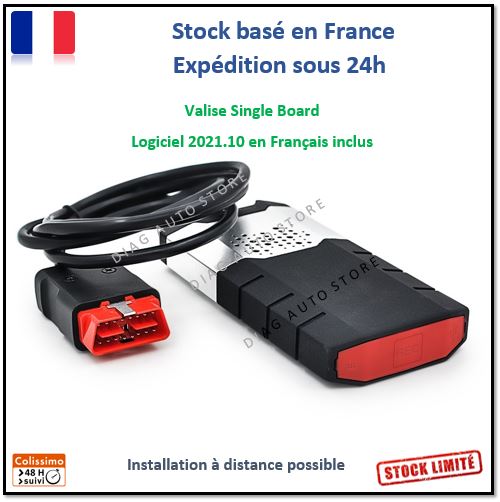 Valise DS 150E Pro Single Board 2024 avec logiciel DS 2021 en Français | Bluetooth/USB