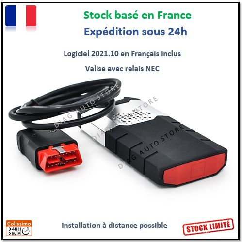 Valise DS150E 2024 Relais NEC avec logiciel DS 2021 en Français | Bluetooth/USB