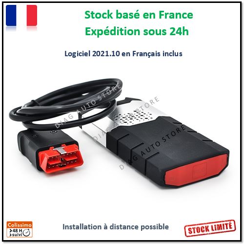 Valise DS150E 2024 V1 avec logiciel DS 2021 en Français Multimarques | Bluetooth/USB