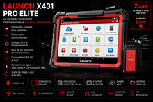 Charger l'image dans la galerie, LAUNCH X-431 PRO Elite 8" – Valise Diagnostic Multimarque Professionnelle | Codage ECU &amp; Tests Bidirectionnels | 2 Ans de Mises à Jour

